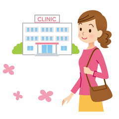 産婦人科に通う女性