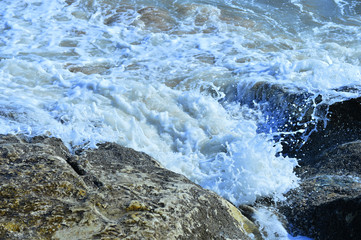 The waves of the sea