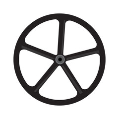 Obraz premium Bike wheel silhouette