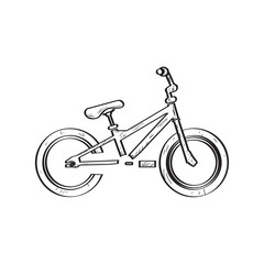 Fototapeta premium Isolated bicycle sketch