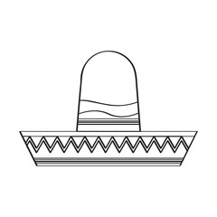 Traditional mexican hat sketch