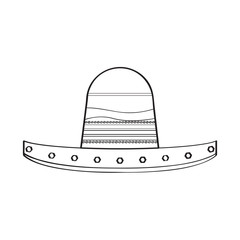 Traditional mexican hat sketch