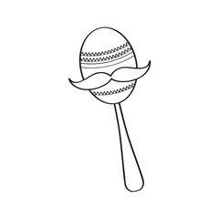 Traditional mexican maraca sketch