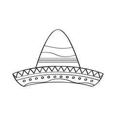 Traditional mexican hat sketch