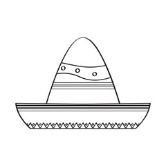 Traditional mexican hat sketch
