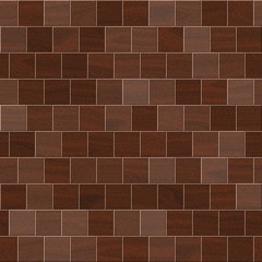 Warm toned brown wooden digitally blocks square brick wall seamless texture