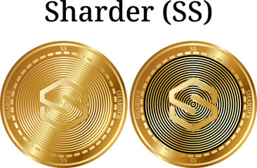 Set of physical golden coin Sharder (SS)