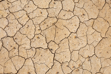 Brown dry soil or cracked ground texture background.