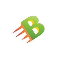  modern B initial logo 