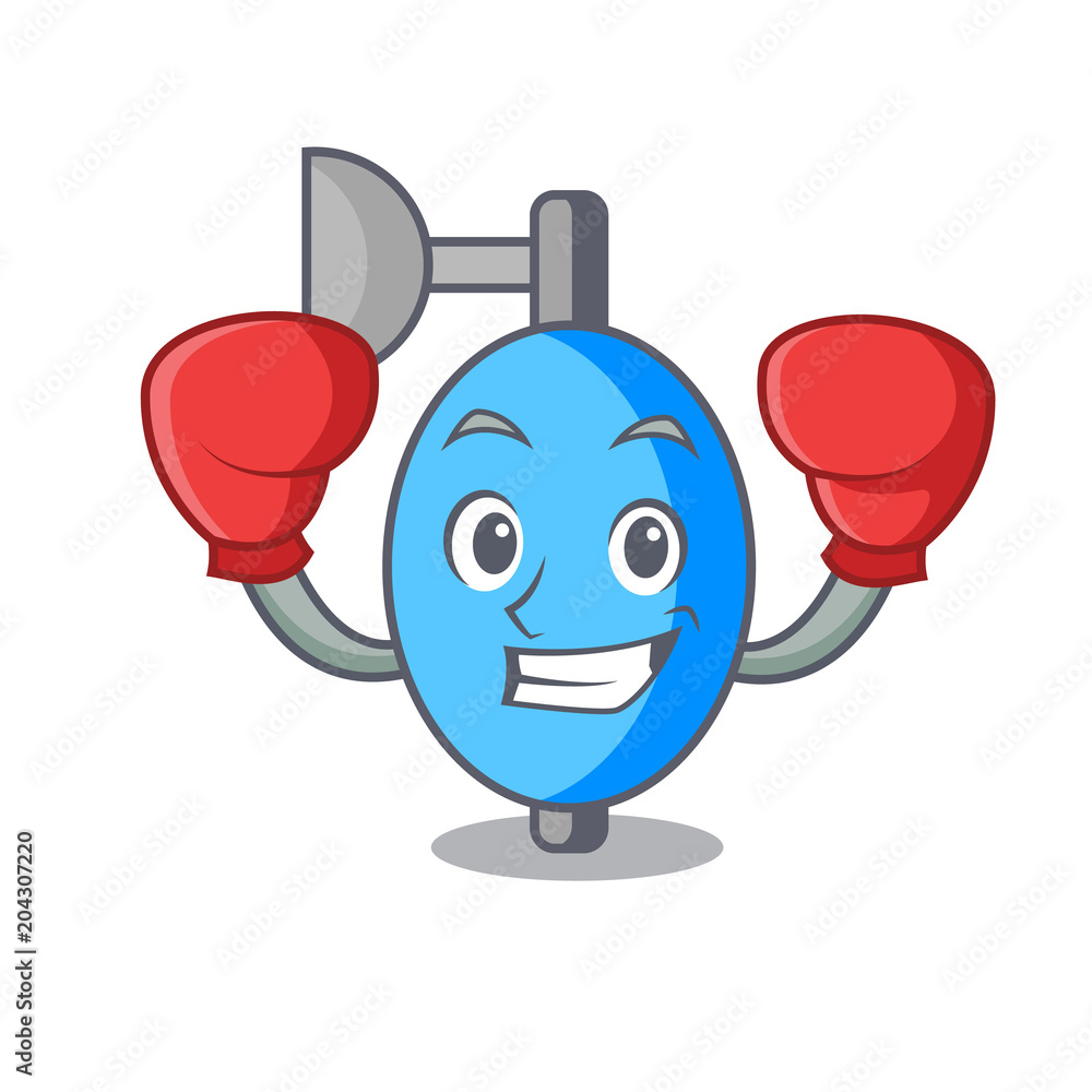 Poster boxing ambu bag character cartoon