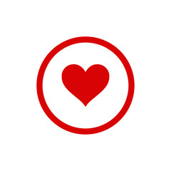 Red Heart icon, love symbol