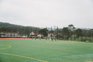 High School Football Soccer Field Green