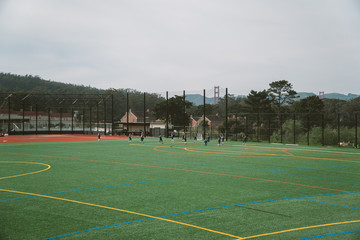 High School Football Soccer Field Green