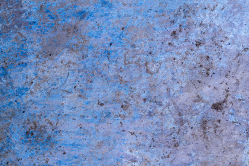 Blue paint on old metal