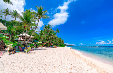 Coco Palm Garden Beach in Guam - obrazy, fototapety, plakaty