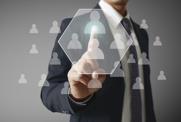  touch virtual icon of social network