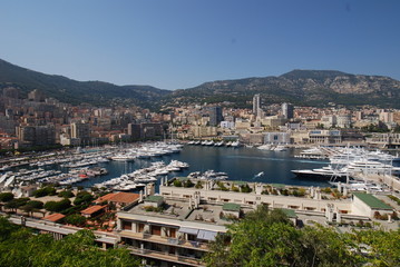  Port de Fontvieille; city; marina; urban area; sky