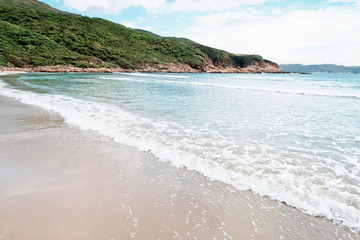 Soft waves on the beach