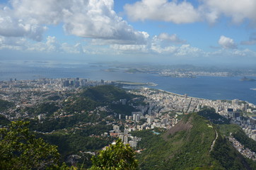 Botafogo Beach; Rio de Janeiro; Sugarloaf Mountain; sky; city; cloud; aerial photography