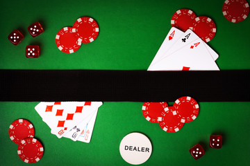 An concept Image of a poker table