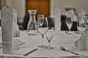 Festtafel Gläser