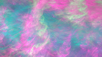 Fototapeta na wymiar Abstract painted texture. Chaotic pink and green strokes. Fractal background. Fantasy digital art. 3D rendering.