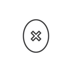 Cancel button outline icon. linear style sign for mobile concept and web design. Delete, Remove simple line vector icon. Symbol, logo illustration. Pixel perfect vector graphics