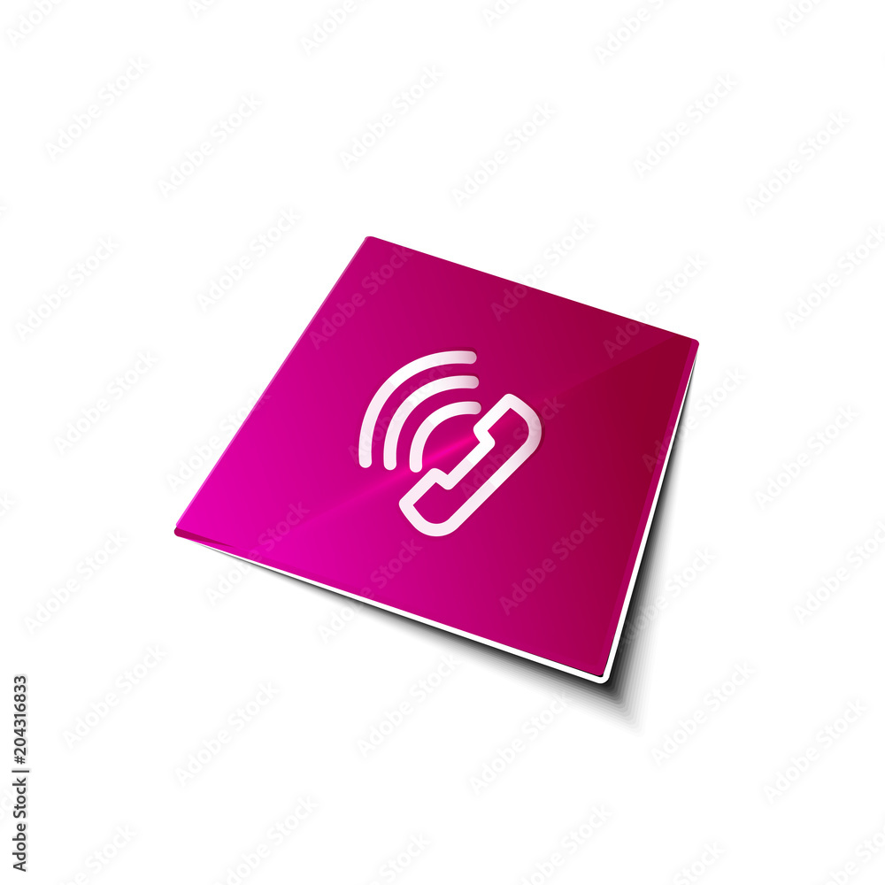 Wall mural vector phone support web button
