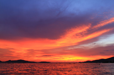 Beautiful sky on twilight time for background