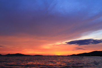 Beautiful sky on twilight time for background