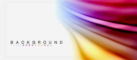 Blurred fluid colors background, abstract waves lines, vector illustration