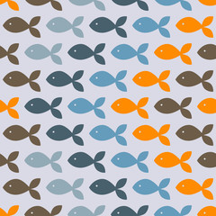 seamless pattern with colorful fish