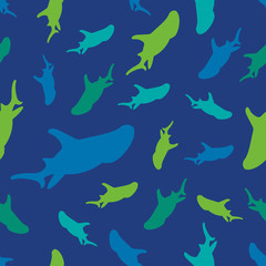 seamless pattern with colorful fish