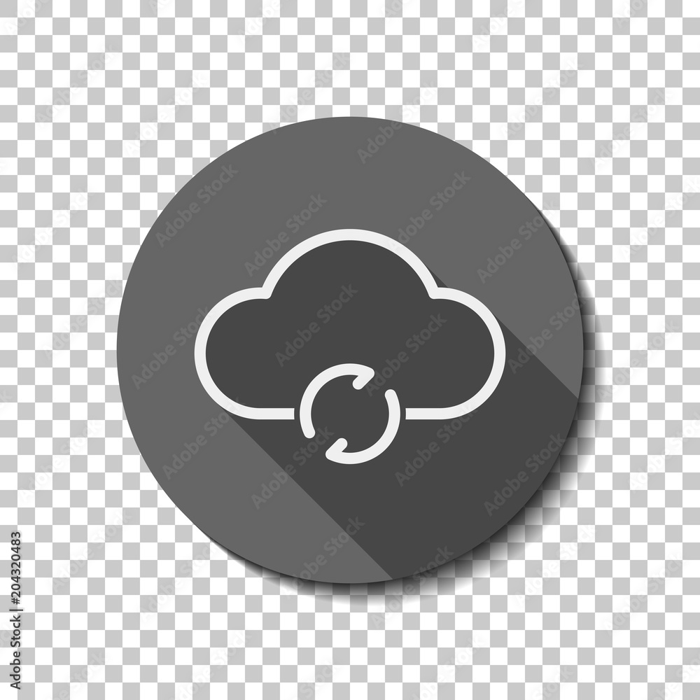 Aufkleber outline update simple cloud icon. linear symbol with thin outlin