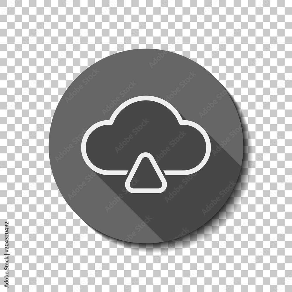 Poster outline upload simple cloud icon. linear symbol with thin outlin