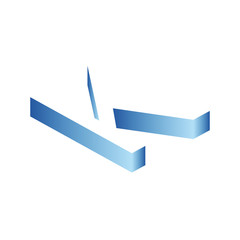 K Shadow Logo with Blue Gradient Colors