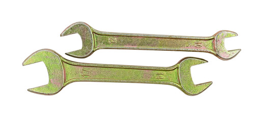 Wrenches on a white