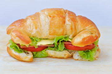 croissant sandwich or ham and cheese sandwich