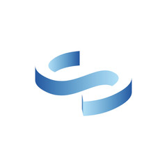 S Shadow Logo with Blue Gradient Colors