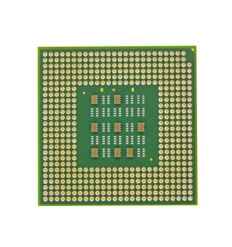 Modern CPU isolated on white