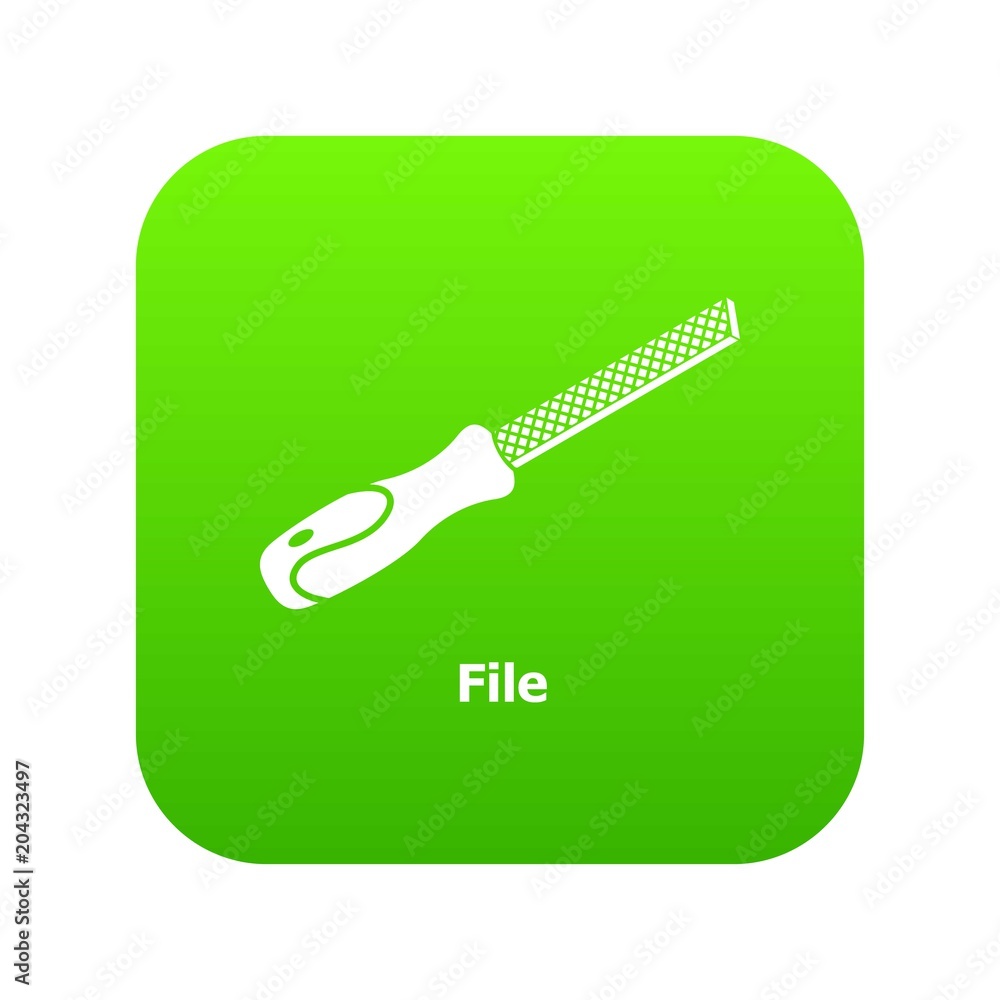 Poster chisel icon green vector