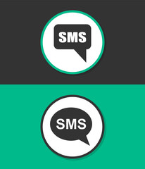 SMS cell phone text message icon.