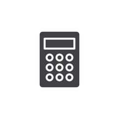 Calculator vector icon. filled flat sign for mobile concept and web design. Business accounting simple solid icon. Calculation symbol, logo illustration. Pixel perfect vector graphics