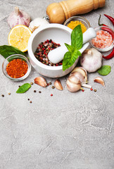 Different kind of spices