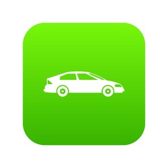 Car icon digital green