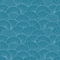 Abstract marine seamless pattern,  waves navy pattern. Vector