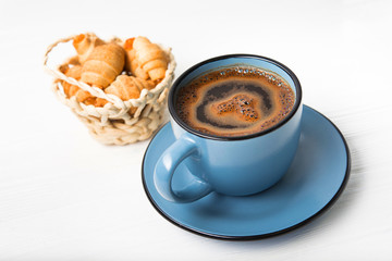 Blue coffee cup