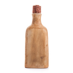 Old vintage clay wine bottle