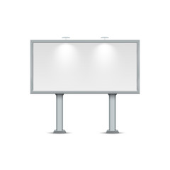 Blank billboard. Illustration isolated on white background. Graphic concept for your design.