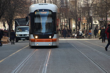 Fototapeta premium tram and train